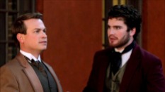 Victor Frankenstein (Dustin Sturgill) and Clerval (played by Tim Ashby)